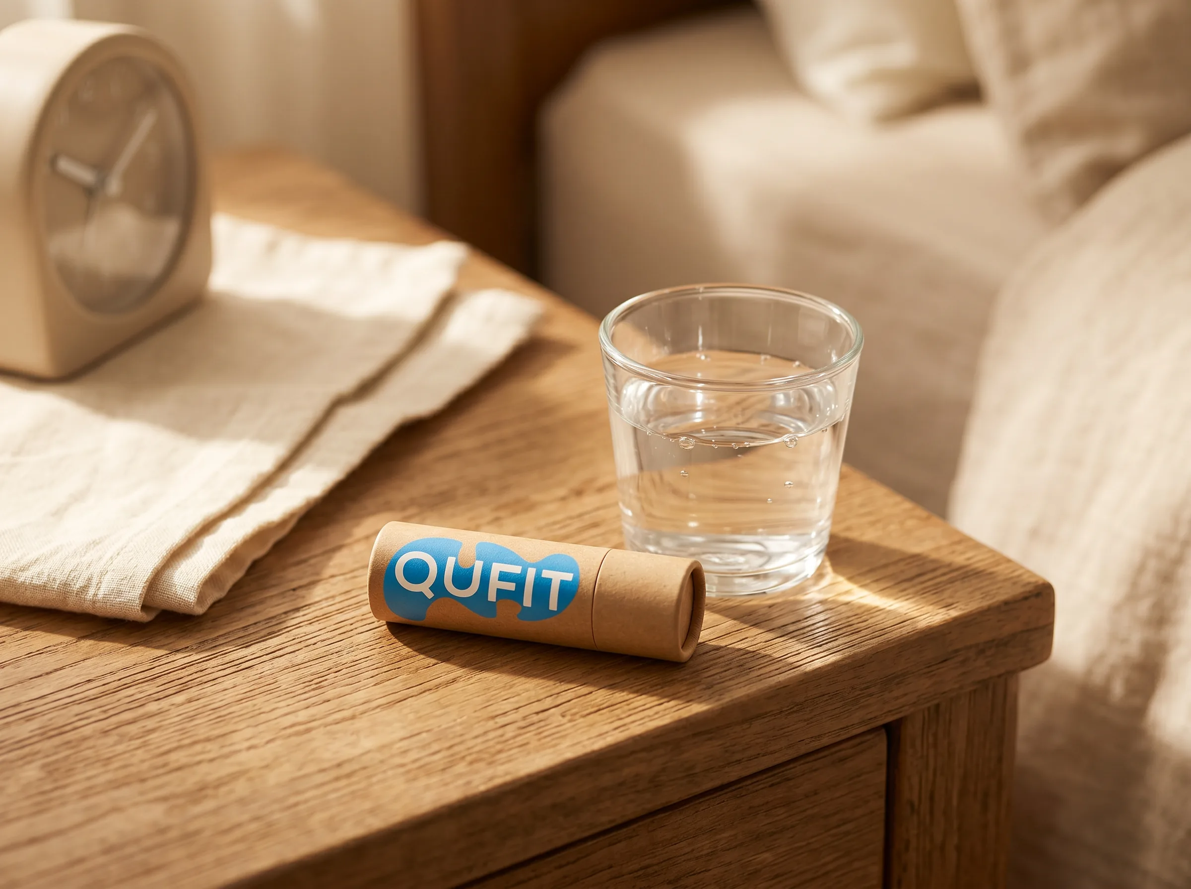 Qufit Stick auf dem Nachttisch