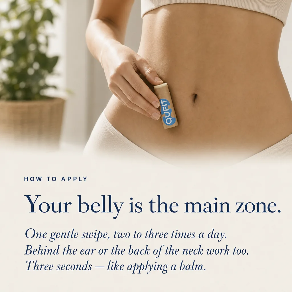 How to apply Qufit — your belly is the main zone